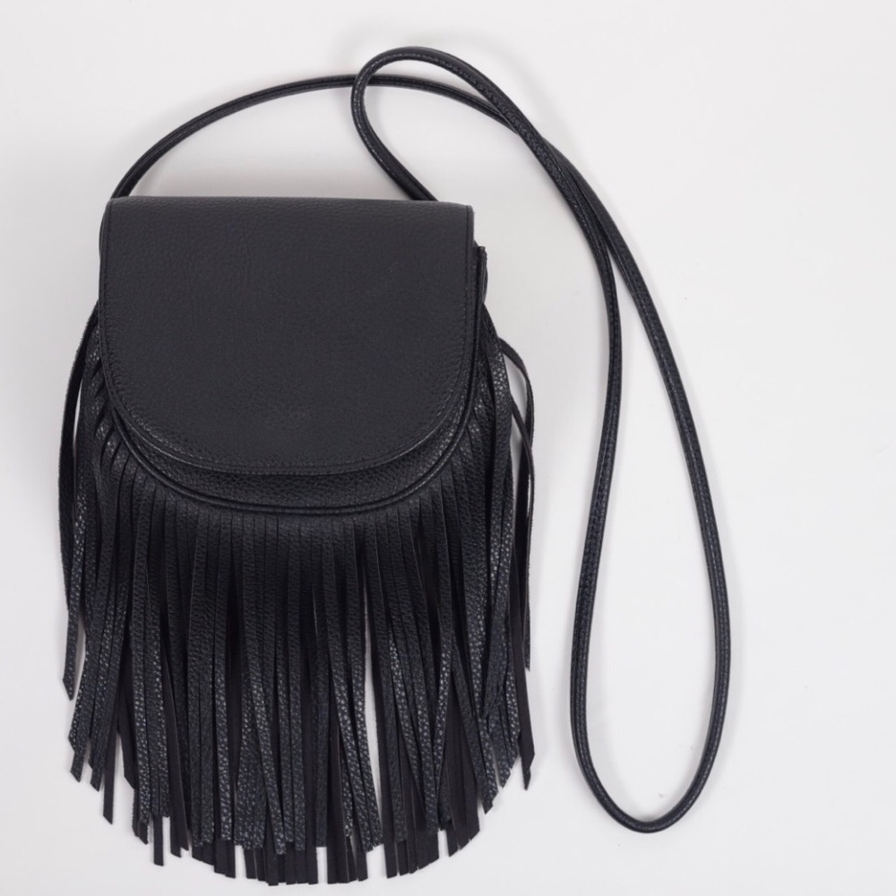 Black Fringe Purse